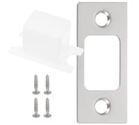 HORIALENCE Kit de Renforcement de Porte 4 Pièces Acier Inoxydable Gris Acier Gâches de Porte Plaques de Gâche et Extérieures Vis Incluses Protection Renforcée du Pêne Dormant