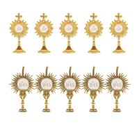 HORIALENCE Lot de 10 épinglettes de première communion : épinglettes religieuses en forme de calice doré - Bijoux chrétiens catholiques - Cadeaux de communion - Cadeau religieux catholique