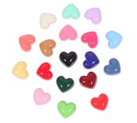 HORIALENCE Lot de 100 Mini Breloques en Résine Cœur à Dos Plat 13 Mm, Décorations Artisanales Légères pour Scrapbooking et Créations Bijoux, Accessoires DIY Polyvalents en Résine Époxy