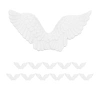 HORIALENCE Lot de 12 Ailes d'ange Artisanales pour Bricolage de Noël Pendentifs Accessoires Faciles à Coller Ornements Suspendus Décoratifs pour Fêtes Artisanat