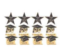 HORIALENCE Lot de 12 épinglettes de remise de diplôme : Broches en forme de toque de diplômé 2026 pour lycée et université - Épinglettes en émail, souvenirs de fin d'études à fixer sur