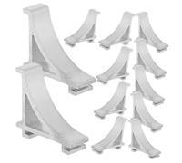 HORIALENCE Lot de 12 Pinces D'étagère en Aluminium pour Congélateur et Glacière, Support Robuste Facile à Installer Grand Crochet Simple