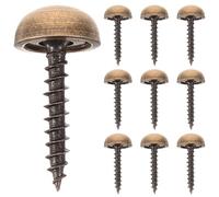 HORIALENCE Lot de 16 vis décoratives en laiton avec capuchons : cache-vis pour miroirs - 13 mm/0,51 po, autotaraudeuses pour miroirs et plaques avec capuchons, pour la maison, le bureau et les