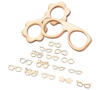 HORIALENCE Lot de 17 Découpes en Bois de Lunettes pour Diy, Matériel en Bois Non Déformable Bavures, pour Décoration et Graffiti D'garçon et Filles