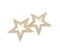 HORIALENCE Lot de 2 broches étoile à cinq branches - Épingle à revers en strass - Boutonnière pour vêtements, chapeaux, sacs à dos - Accessoires - Saint-Valentin, fêtes, anniversaires - Bijoux