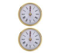 HORIALENCE Lot de 2 cadrans ronds à mouvement à quartz, avec chiffres romains, pour horloges. Pièces de rechange et accessoires de réparation (6,5 cm).