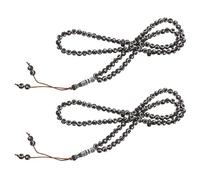 HORIALENCE Lot de 2 chapelets de prière Tasbih de 99 perles - Collier Dhikr islamique en acrylique - Chapelet arabe musulman - Misbaha traditionnel pour la prière quotidienne des hommes et des