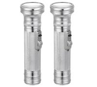 HORIALENCE Lot de 2 lampes torches vintage en métal | Lampe torche classique des années 80 | Accessoire photo rétro pour la maison ou le bureau | décorative portable pour les fêtes
