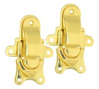 HORIALENCE Lot de 2 petits fermoirs à moraillon pour boîtes en bois | Fermeture décorative | Fermoir métallique à rabat pour bijoux, étuis à bibelots, valises, armoires et projets de loisirs