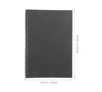 HORIALENCE Lot de 3 Cahiers à Spirale Noirs pour Étudiants Pages Lignées, Papier et Fer, Écriture Fluide et Format Portable pour Bureau et École