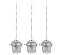 HORIALENCE Lot de 3 Mini paniers de Nettoyage à : paniers en Maille d'acier Inoxydable pour Bijoux et Montres, Boule à thé et épices, infuseur à Herbes pour Nettoyage à la Vapeur et aux