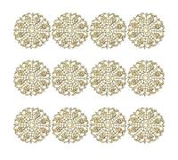 HORIALENCE Lot De 30 Pendentifs De Bijoux Cuivre Creux Rond 30mm Doré, Accessoires Suspendus Pour Femmes, Breloques Fleur Soi-même, Décoration Diy Bijoux, Présent Fête Anniversaire