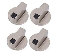 HORIALENCE Lot De 4 Boutons De Commande Pour Cuisinière à Gaz, Remplacement 6mm, Surface Lisse, Facile à Nettoyer, Compatible La Cuisine Domestique Et Professionnelle
