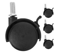 HORIALENCE Lot de 4 Roues Robustes de Rechange pour Chariot et Portant à Vêtements, Roulettes Pivotantes Frein Noires Adaptées aux Étendoirs à Linge