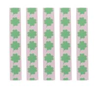 HORIALENCE Lot de 5 élastiques pour cahier Trèfle - Élastiques pour carnet A7 - Cordon mignon pour livres - kawaii pour scrapbooking - Fournitures scolaires esthétiques