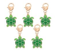 HORIALENCE Lot de 5 porte-clés tortues : porte-clés tortues amusants, mini-breloques animaux marins pour décorer les sacs à dos des enfants, les sacs à main et comme cadeaux d'anniversaire.