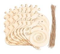 HORIALENCE Lot de 50 Sets de Sets de Pièces en Bois à Peindre D'escargot Bords Lisses et Trou Suspendre, Accessoires DIY pour Bricolage et Décoration Maison