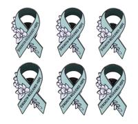 HORIALENCE Lot de 6 badges émaillés de sensibilisation, broche ruban vert, badges pour la santé mentale, pour hommes et femmes, collectes de fonds, événements caritatifs publics, cadeaux