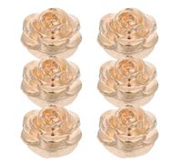 HORIALENCE Lot de 6 boutons de manchette fleuris pour chemise de smoking - Boutons de manchette amovibles à clip - Bijoux pour chemises, blouses, robes, smokings et tenues d'affaires, pour de