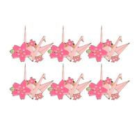 HORIALENCE Lot de 6 broches kawaii : pin's origami en émail - Badge mignon en forme de fleur de cerisier pour femmes et filles, à porter sur pulls, cardigans, écharpes, châles et sacs.