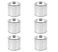 HORIALENCE Lot de 6 Pots en Fer Ronds 0,5 L pour Peinture et Encre, Réservoir de Stockage Pratique et Résistant, Contenant pour Loisirs Créatifs et Usage Domestique
