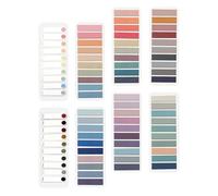 HORIALENCE Marqueurs de Lecture Adhésifs en Pet, 8 Livres de Bandes Colorées Pratiques pour Annotations Manuscrites et Surlignage, pour Bureau et Débutants