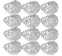 HORIALENCE Moule à gâteau en forme de cœur en aluminium, 50 mini moules jetables en feuille d’étain, légers, idéaux pour cuisson au four et grillades en extérieur