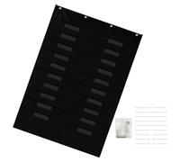 HORIALENCE Organisateur De Dossiers Mural Noir avec Poches pour Documents Rangement Suspendu pour Classe Porte-fichiers sur Porte pour Courrier Et Magazines Dimensions