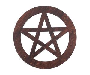 HORIALENCE Ornement d'Autel Pentacle en Bois, Carreau Pentagramme, Rituel