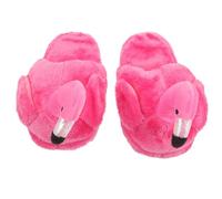 HORIALENCE Pantoufles d'Intérieur pour Femmes Motif Flamant Rose Taille Adulte 28 CM Semelle Moelleuse en Mousse à Mémoire de Forme Couleur Rose Vif Pantoufles Confortables et Respirants