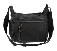 HORIALENCE Paquet Messager Homme en Toile Noir, Grand Format Multifonction | Présent Rentrée, pour Voyage et Déplacement Pro, Rangement Dossiers, Carte D’identité, Téléphone
