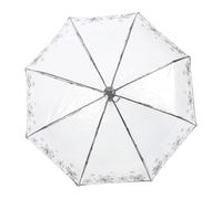 HORIALENCE Parapluie Pliant Transparent à Ouverture Automatique Léger, Compact Et Portable, Pour Femmes Et Hommes, Utilisable En Voyage Extérieur, Design Noir Élégant Et Pratique