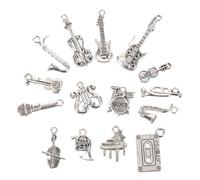 HORIALENCE Pendentifs Musicaux Créatifs Pour Accessoires De Bijoux Diy Lot De 15 Pièces Breloques En Métal Thème Musical Pour Colliers Et Boucles D'oreilles Fabrication De Bijoux Présents Musiciens