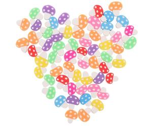HORIALENCE Perles en Pâte Polymère Légères et Délicates Forme Champignon 200 Lot de 2 Paquets pour Création de Bijoux pour Bracelets Faits Main