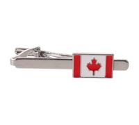 HORIALENCE Pince à cravate drapeau du Canada - Pince à cravate en métal avec drapeau national - Épingle à pour chemise d'affaires, mariage, réunion, soirée, discours, tenue de costume
