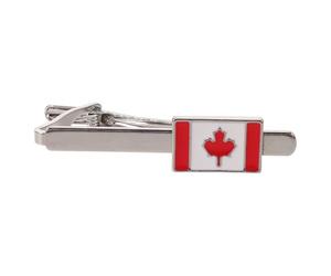 HORIALENCE Pince à cravate drapeau du Canada - Pince à cravate en métal avec drapeau national - Épingle à pour chemise d'affaires, mariage, réunion, soirée, discours, tenue de costume