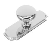 HORIALENCE Poignée de Tiroir Trou en Alliage de Zinc Argenté Brillant, Poignée de Porte D'armoire Chromée avec Base Rectangulaire, Cuisine et Commode, Quincaillerie Solide et Élégante,