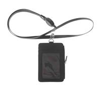 HORIALENCE Porte-badge rétractable avec cordon tour de cou et enrouleur réglable - Lanière pour carte de crédit - Porte-badge pour professionnels de santé (personnel infirmier, etc.) - Noir