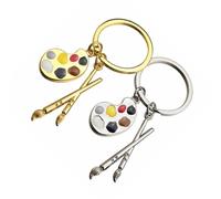 HORIALENCE Porte-clés avec Breloque Palette de Peinture Créative en Métal 2 Pièces, Décoratif et Multifonction pour Garçon et Filles et Paquet
