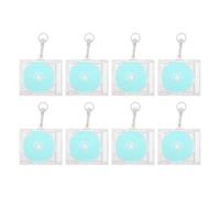 HORIALENCE Porte-clés en forme de mini-CD (lot de 8) - Pendentif mini disque musical - Porte-clés disque coloré unique - Breloque CD pour sac à main, décoration intérieure et cadeau