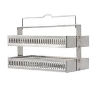 HORIALENCE Porte-Lames Support de Coloration Pratique et Résistant en Acier Inoxydable à 60 Positions de Microscope pour Accessoires de Biologie en Laboratoire