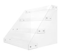 HORIALENCE Présentoir de Boissons en Acrylique Transparent à 4 Niveaux, Étagère Surélevée Moderne pour Bouteilles et Canettes, pour Comptoir de Vente Détail