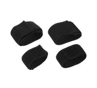 HORIALENCE Sangle Extensible en Nylon et Spandex, Lot de 4 Bandes Élastiques Noires pour Équipes en Activités Extérieures et Aventures en Plein Air