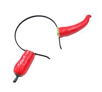 HORIALENCE Serrage-tête De Fête Pour Adultes Coiffe Amusante En Mousse Piment Rouge Léger Couvre-chef Créatif Accessoire De Cheveux Unique Pour Soirées Et Cosplays