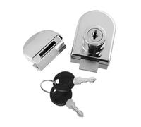 HORIALENCE Serrure Pour Armoire En Verre Alliage De Zinc Bord De Verrouillage Miroir, Serrure De Meuble Résistante Pour Vitrine Comptoir, Installation Facile, Adaptée Aux Portes En Verre,