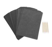 HORIALENCE Set de Papier Carbone à Transfert Graphite pour Création Parent-garçon et Filles A4 Noir 105 Feuilles Papier Pratique pour Dessin et Traçage et Gravure Bois