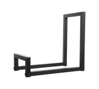 HORIALENCE Support de Disques Vinyles de Table en Métal Noir pour Albums | Structure Autoportante, Base Élargie et Patins Antirayures, Usage Bureau ou Bibliothèque, Décor Moderne