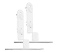 HORIALENCE Support de Panneau Perforé en Métal Blanc 2pcs, Fixation Verticale sans Perçage pour Bureau et Studio, Quincaillerie Robuste pour Rangement D’objets Décoratifs et Fournitures