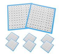 HORIALENCE Tableau plastifié de 1 à 100 chiffres 10 feuilles pour enseignement des mathématiques en salle de classe pour garçons et filles