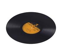 HORIALENCE Tapis de Musique antidérapant Rond inspiré des disques vinyles en Polyester, Style rétro Vintage Disco, Facile à Nettoyer, pour Music Room et Living Room